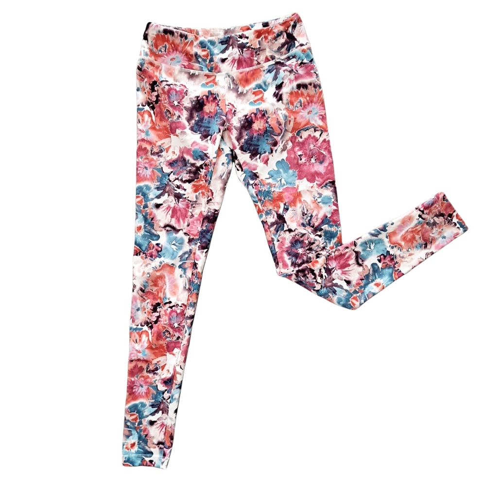 Kira Grace high waisted floral yoga leggings tie dye colorful women